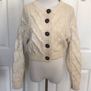 Free People Cream Bonfire Cardi XS